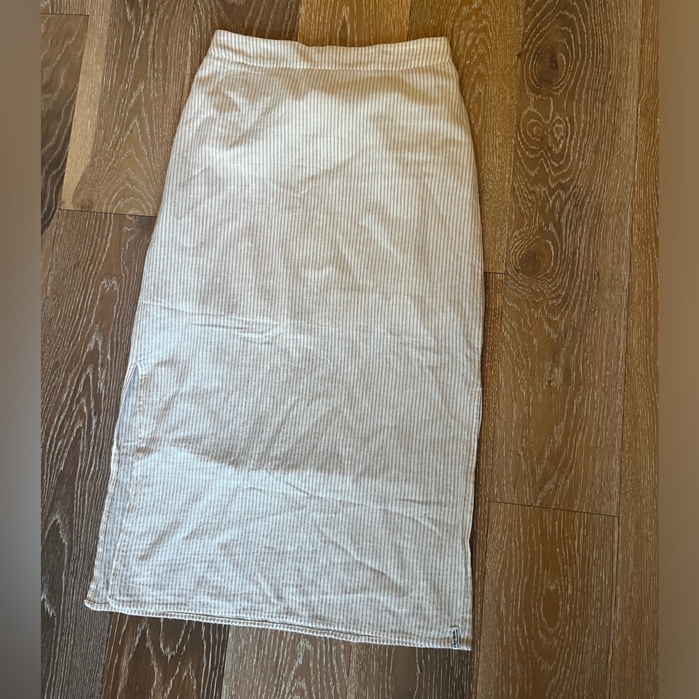 Rhythm Cream cotton striped Skirt - Picture 1 of 13